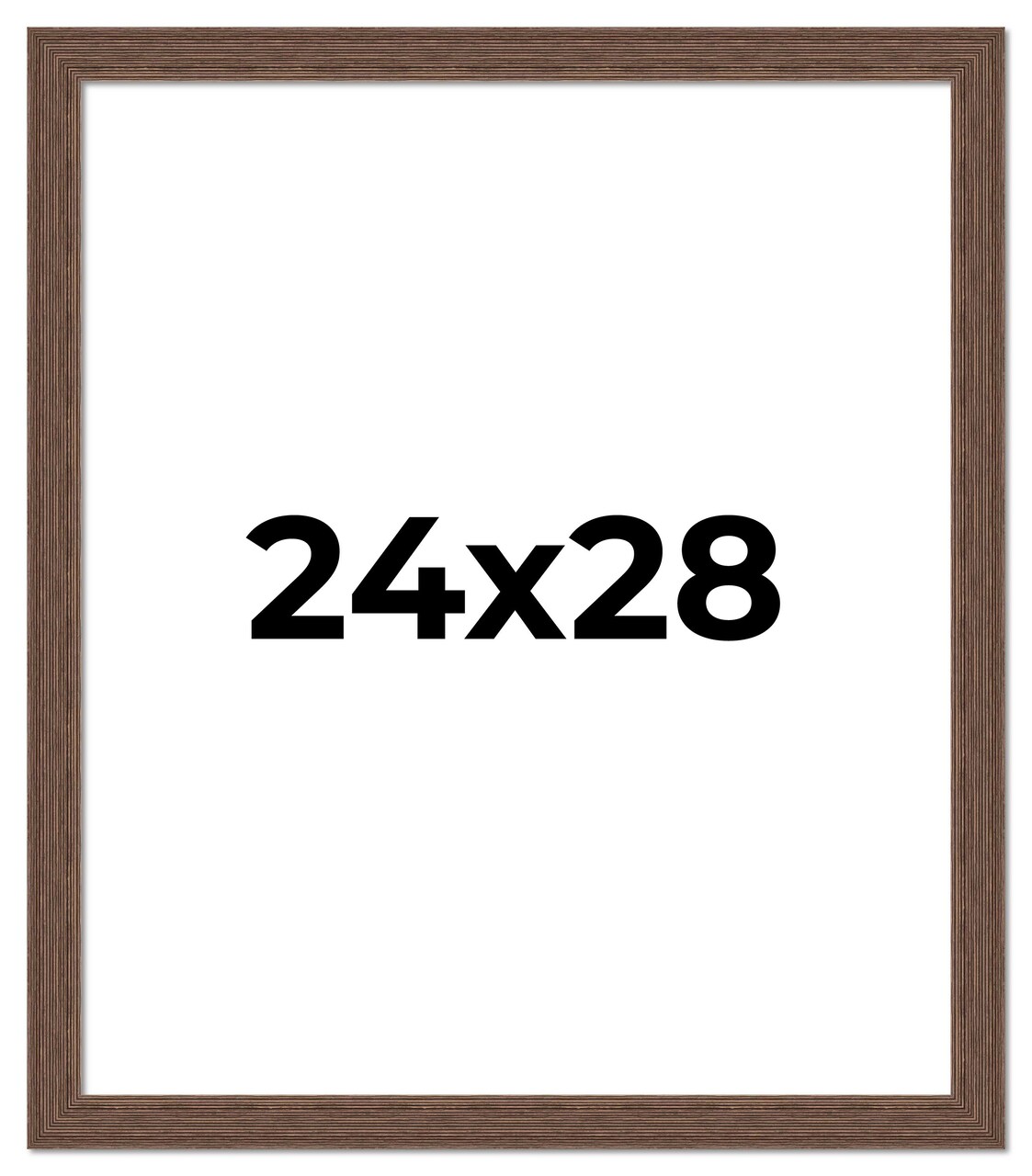 24x28 Wide Barnwood Picture Frame with UV-Resistant Acrylic & Acid Free Backing, Available in 6 Paint Finishes - Grey, Brown, White, and Black
